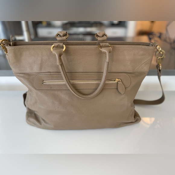 Leather Crossbody Tote Bag byLena Erziak. - Picture 4 of 4